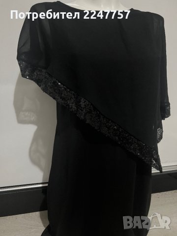 Къса черна рокля размер M/L, снимка 4 - Рокли - 40958556
