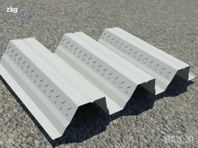 Оставащ кофраж от трапецовидна поцинкована ламарина TR50, TR73 и TR100, снимка 11 - Строителни материали - 50236879