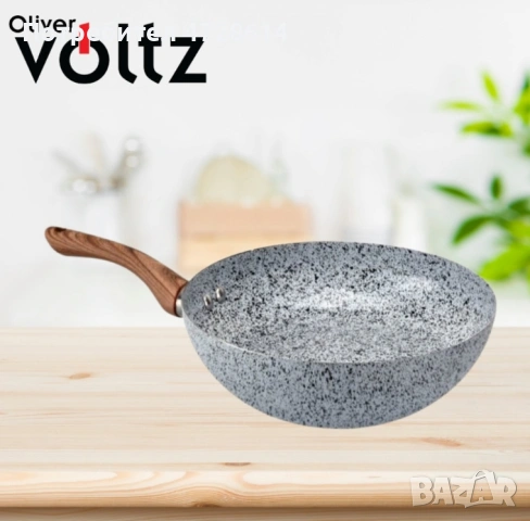 Керамичен тиган . тиган с мраморно керамично покритие, снимка 4 - Съдове за готвене - 53420362