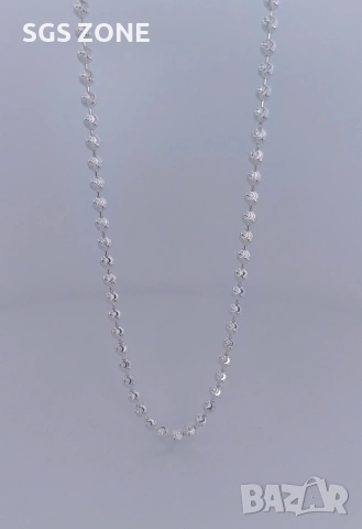 Сребърна верижка от Италия с родиево покритие, снимка 4 - Колиета, медальони, синджири - 53109189