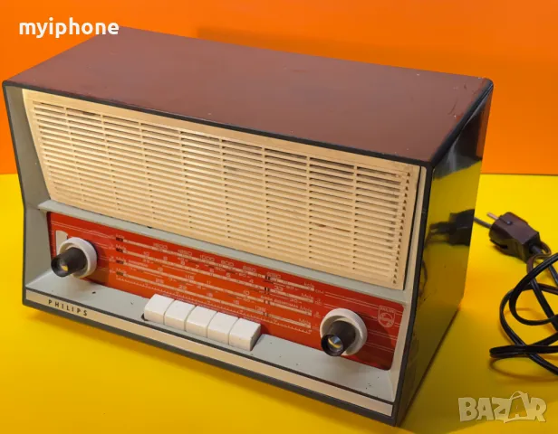 Ретро Лампово Радио Philips Работи, снимка 5 - Антикварни и старинни предмети - 50072438