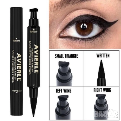 Двойна очна линия-писалка с дълготраен ефект и водоустойчивост