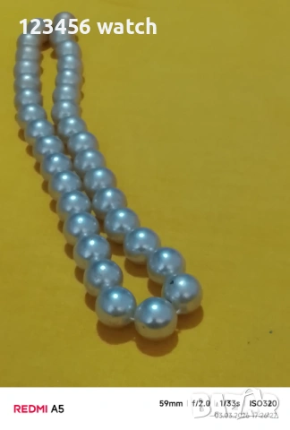 Красиво старо колие от естествени перли, снимка 2 - Колиета, медальони, синджири - 53696230