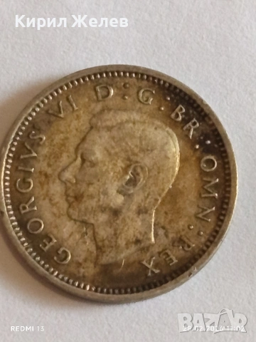 Сребърна монета 3 пенса 1939г. Британия Крал Джордж шести за КОЛЕКЦИЯ 41787, снимка 5 - Нумизматика и бонистика - 53654162