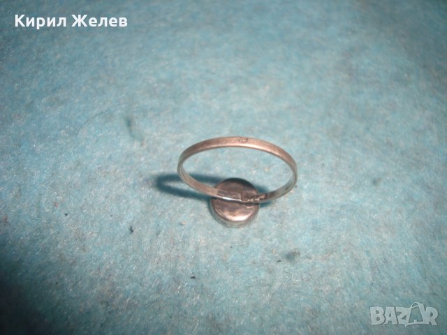 СТАР СРЕБЪРЕН МАЙСТОРСКИ с НИЕЛО ЕФЕКТ ЕМАЙЛИРАН ПРЪСТЕН СРЕБРО 925 БИЖУ МАЙСТОРСКА ИЗРАБОТКА 25356, снимка 6 - Пръстени - 35884172