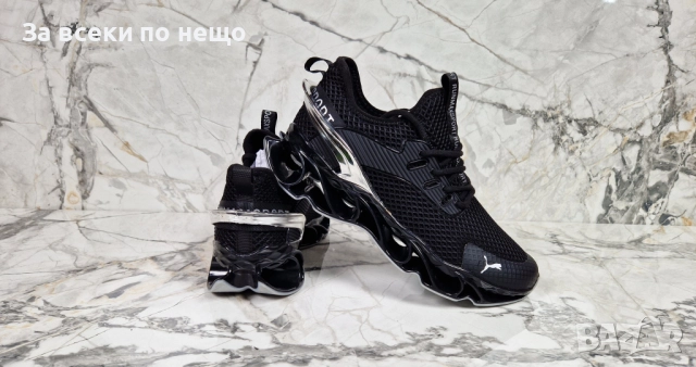 Puma Мъжки Черни Маратонки👟Мъжки Спортни Обувки Пума - С Черен Или Сив Акцент Код P1143, снимка 5 - Маратонки - 51702968