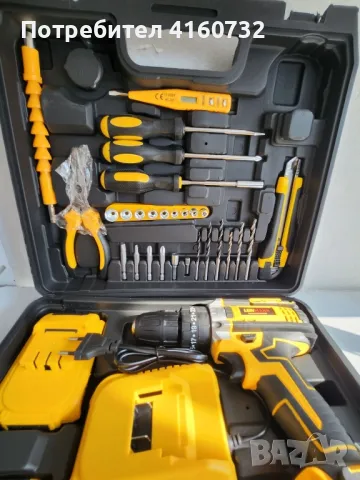 Комплект бормашина, електрическа отвертка, снимка 4 - Бормашини - 47648194