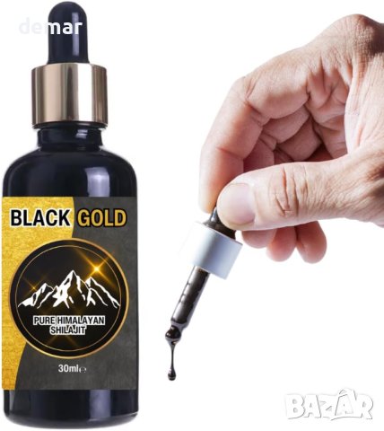 Black Gold Хималайски течен Shilajit на капки [30ml], снимка 3 - Хранителни добавки - 44478895
