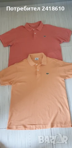 Lacoste Classic Fit  Pique Cotton Mens Size 5 - L   ОРИГИНАЛ! Мъжки Тениски - 2 Броя!, снимка 5 - Тениски - 50773482