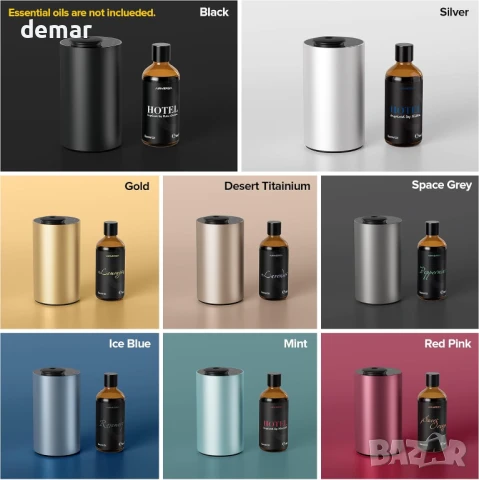 Безводен ароматерапевтичен дифузер за етерични масла Airversa, 3 нива, ментово зелен, снимка 7 - Други стоки за дома - 50600693