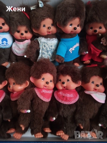 💖Оригинални японски кукли Monchhichi Sekiguchi Мончичи маймунки, снимка 4 - Плюшени играчки - 48265407