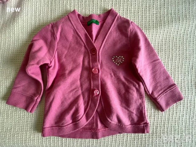 Жилетка Бенетон с размер 74, снимка 3 - Жилетки и елечета за бебе - 49234320