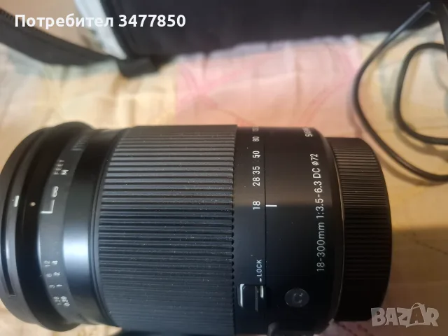 Обектив Sigma 18-300 mm f:3,5-6,3 DC ф72 за CANON APS-C , снимка 2 - Обективи и филтри - 55977015