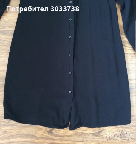 Pieces Класическа черна рокля тип риза, снимка 6 - Рокли - 41676826