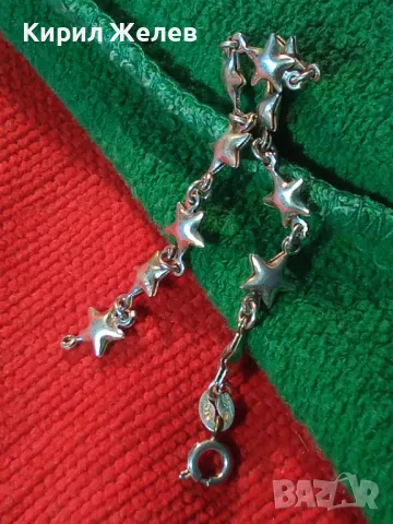 НЕЖНА ЗВЕЗДОВИДНА СРЕБЪРНА ГРИВНА СРЕБРО 925 ФИНА РЪЧНА МАЙСТОРСКА АРТ ИЗРАБОТКА 45698, снимка 14 - Гривни - 46268490