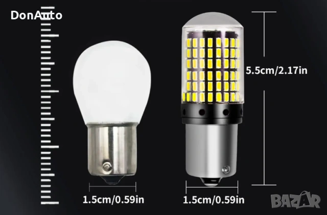 LED BA15S крушки, снимка 3 - Аксесоари и консумативи - 53136069