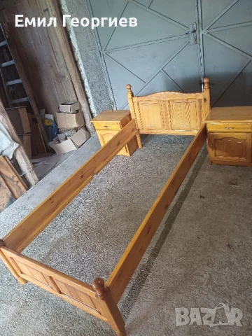 Легло с 2 нощни шкафчета, снимка 5 - Спални и легла - 50667796