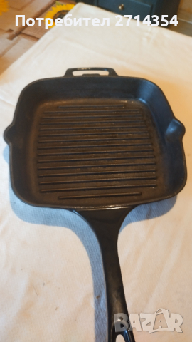 Емайлиран чугунен грил тиган 