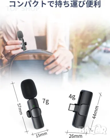 Безжичен микрофон Moman CP1 2,4 GHz, снимка 6 - Микрофони - 48657242