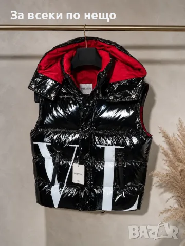 Valentino Мъжки Лачен Черен Елек🔝Мъжка Грейка Валентино Код A1832