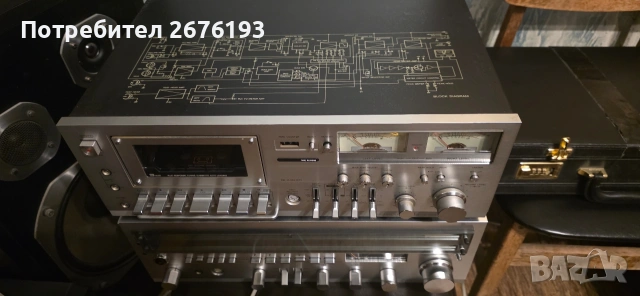Касетен дек Aiwa AD-6800 в комплект с ресивъра Aiwa AX-7600, снимка 2 - Аудиосистеми - 53717270