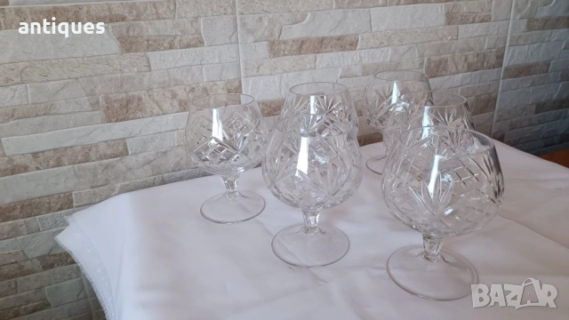 Сервиз за уиски / коняк - оловен кристал - 6 броя - завод Кварц, снимка 5 - Сервизи - 53020812