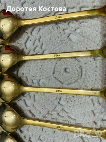 ROYAL ALBERT красиви позлатени лъжички от Англия, снимка 11 - Антикварни и старинни предмети - 52575073