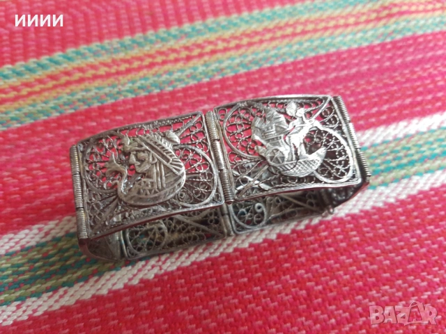 Сребърна гривна филигран 2, снимка 3 - Гривни - 53772569