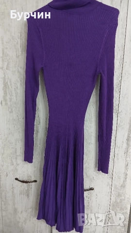 Лилава рокля размер L, снимка 2 - Рокли - 52452541