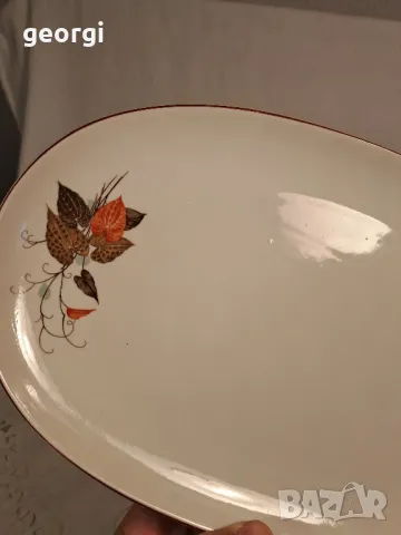 българско порцеланово плато елипса  21/6, снимка 3 - Сервизи - 49982004