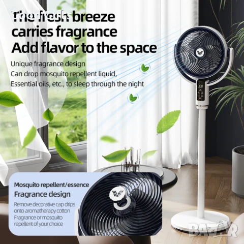 Интелигентен Мощен вентилатор с дистанционно управление F3, снимка 4 - Други стоки за дома - 51061700