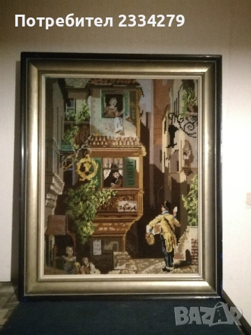 Стари гоблен и картина, снимка 6 - Гоблени - 53757557