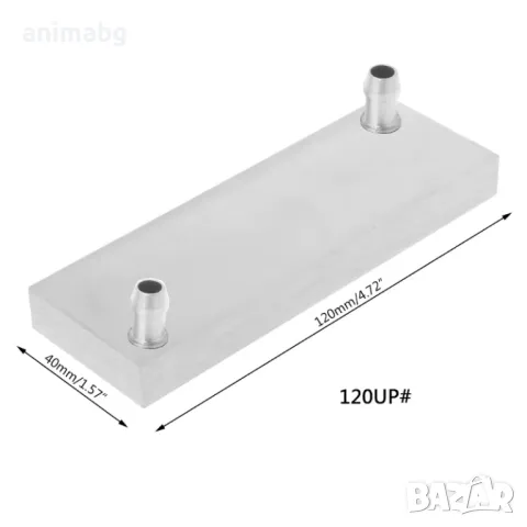 ANIMABG Алуминиев блок за водно охлаждане, 40X120X12mm