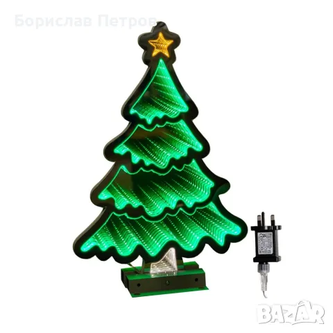LED коледна елха с 3D светлинен ефект – модерна празнична декорация за дома, снимка 5 - Декорация за дома - 56215613