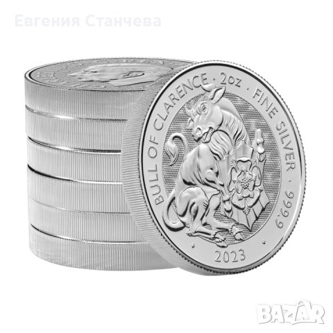 сребърна монета  2 oz оз зверове на кралицата Queen beasts инвестиционно сребро