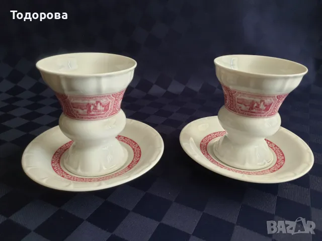 Комплект порцеланови чаши за Rüdesheimer Kaffee -Heinrich , снимка 3 - Сервизи - 49245938