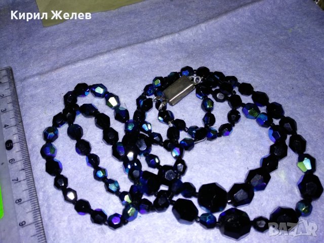 СТАРО РЕТРО КОЛИЕ ЮВЕЛИРНО ФАСЕТИРАН БОХЕМСКИ КРИСТАЛ и СРЕБЪРНА или ПОСРЕБРЕНА ЗАКОПЧАЛКА 34730 , снимка 15 - Антикварни и старинни предмети - 39201977