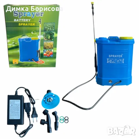 Мощна и удобна акумулаторна пръскачка с батерия 16L – за градина, оранжерия и земеделие