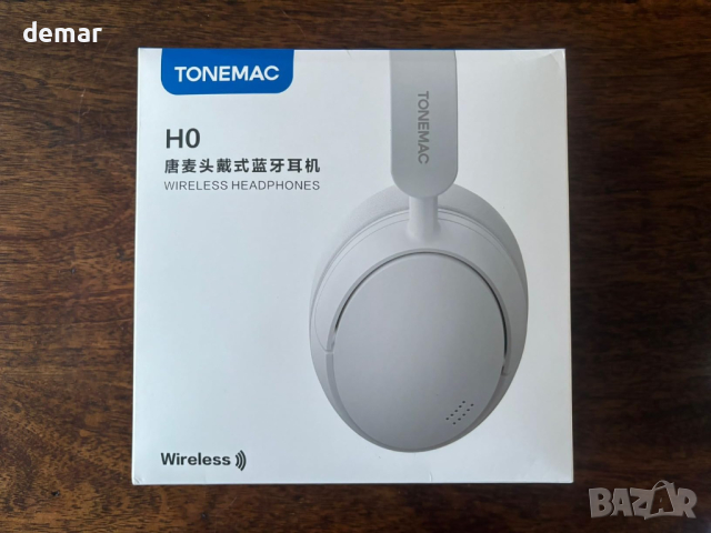 TONEMAC H01 Bluetooth безжични слушалки Hi-Fi стерео, меки Memory Protein наушници, бели, снимка 7 - Bluetooth слушалки - 44560025