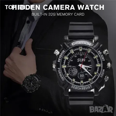 32gb ръчен часовник full hd 1080p цифрови видео рекордер, снимка 3 - Мъжки - 48781799