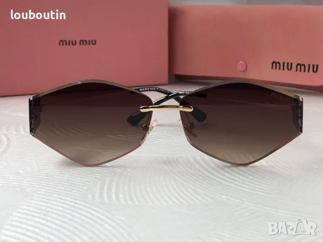 Miu 2025 дамски слънчеви очила осмоъгълник ромб 3 цвята, снимка 8 - Слънчеви и диоптрични очила - 49701623