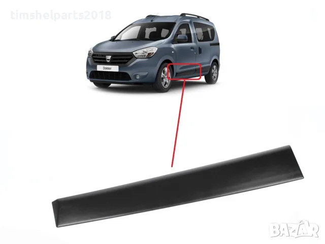 Покривна защитна лайстна, предна врата за Dacia Dokker - Шофьорска страна
