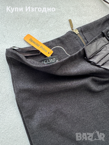 Елегантна черна дамска пола размер М, снимка 3 - Поли - 44710502