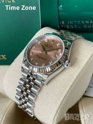 Rolex Datejust 31mm Steel Pink Dial Diamond Дамски Различни Варианти, снимка 5 - Дамски - 48182845