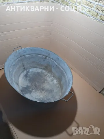Соц Старо Голямо Овално Подцинковано Корито., снимка 2 - Антикварни и старинни предмети - 48502177