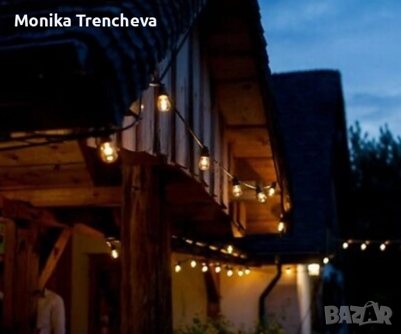 Водоустойчив гирлянд за външно осветление с 10 бр. лед крушки , снимка 3 - Лед осветление - 52338875