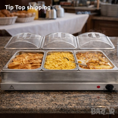 Електрически нагревател за бюфет 2 в 1 - винаги топла храна