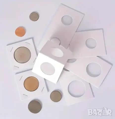 комплект от 550 броя картончета за съхранение на монети (от всички размери), снимка 3 - Нумизматика и бонистика - 49460665