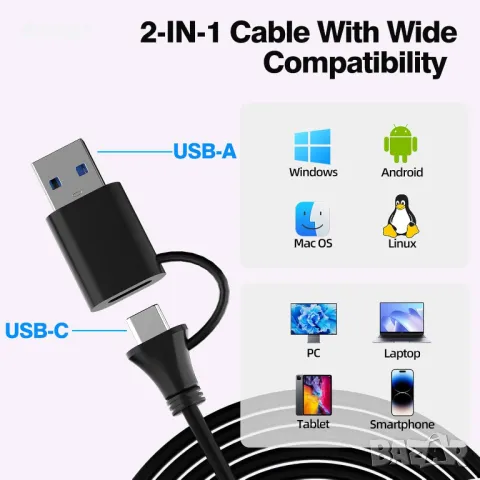 Захранван USB хъб, VKUSRA 11-портов USB 3.2/USB C хъб с 10Gbps USB-A и 2 USB C 3.2 порта, снимка 4 - Друга електроника - 49088388