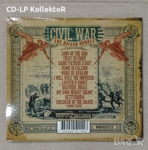 CD за продан (Civil War - The Killer Angels), снимка 2 - CD дискове - 51032658